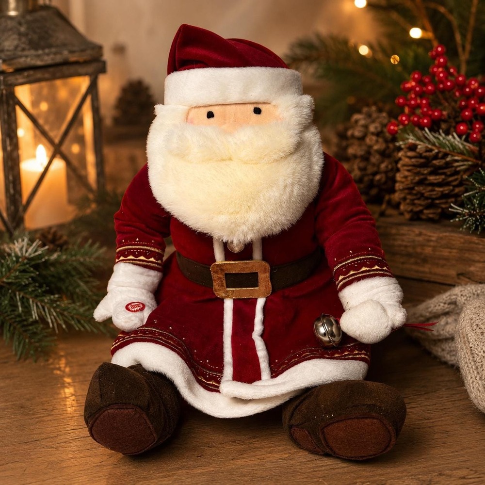 Hallmark Polar Express Talking Santa Plush Vintage Christmas 12" Warner Bros